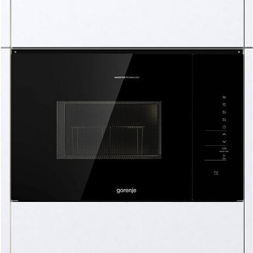 Микроволновая печь Gorenje встраиваемая, 25л, электр. управл., 900Вт, гриль, дисплей, инвертор, черный
