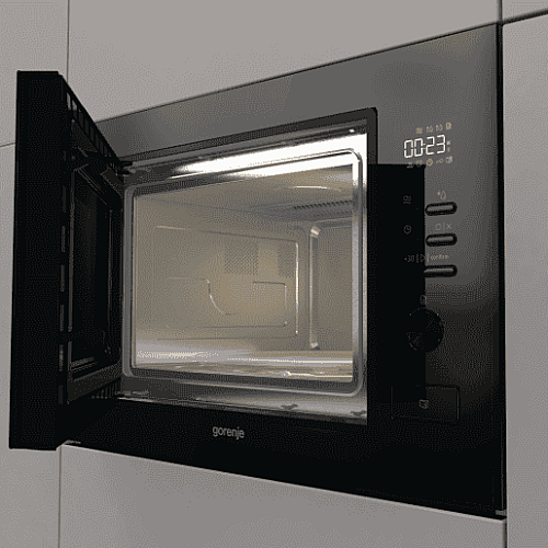 Микроволновая печь Gorenje встраиваемая, 25л, электр. управл., 900Вт, гриль, дисплей, черный