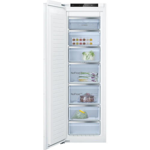 Морозильна камера Bosch вбудована, 177x55x55, 212л, 1дв., E, NF, білий