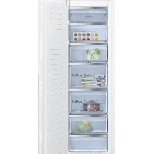 Морозильна камера Bosch вбудована, 177x55x55, 212л, 1дв., E, NF, білий