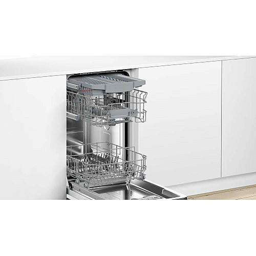 Посудомоечная машина Bosch встроенная, 10компл., A++, 45см, дисплей, 3й корзина, белая