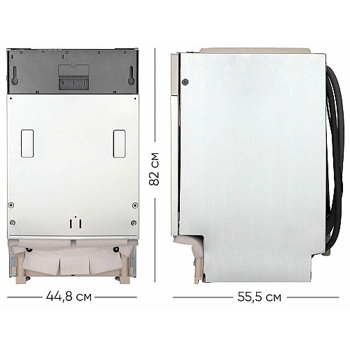Посудомоечная машина Hotpoint встроенная, 10компл., A++, 45см, дисплей, 3й корзина, белая