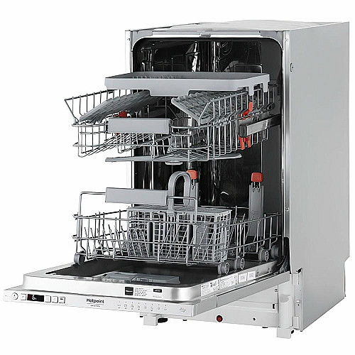 Посудомоечная машина Hotpoint встроенная, 10компл., A++, 45см, дисплей, 3й корзина, белая