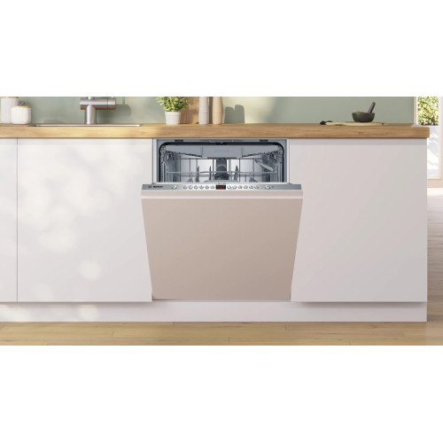 Посудомийна машина Bosch вбудована, 13компл., E, 60см, дисплей, 3-й кошик, білий