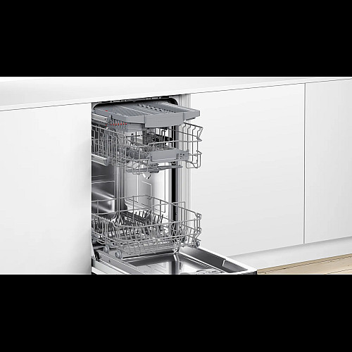 Посудомийна машина Bosch вбудована, 10компл., A++, 45см, дисплей, 3й кошик, білий