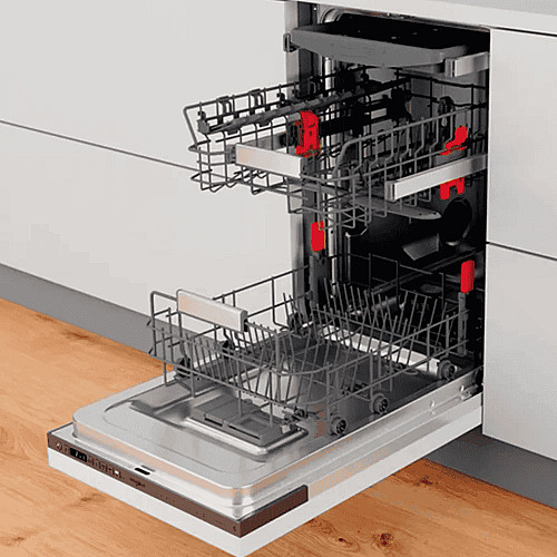 Посудомоечная машина Whirlpool встроенная, 10компл., A+++, 45см, дисплей, инвертор, 3й корзина, белая