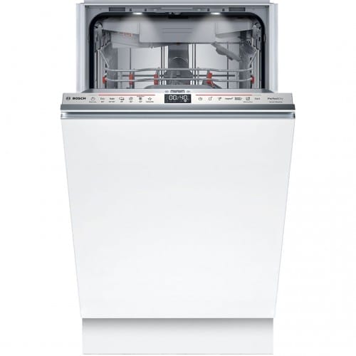 Посудомийна машина Bosch вбудована, 10компл., C, 45см, дисплей, 3й кошик, Zeolith, білий