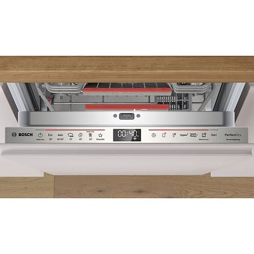 Посудомийна машина Bosch вбудована, 10компл., C, 45см, дисплей, 3й кошик, Zeolith, білий