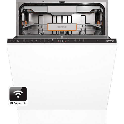 Посудомийна машина Gorenje вбудовувана, 16компл., A+++, 60см, інвертор,Wi-Fi, AquaStop, сенсорн.упр, 3и кошики, білий