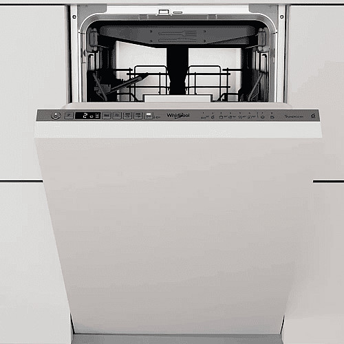 Посудомоечная машина Whirlpool встроенная, 10компл., A+++, 45см, дисплей, инвертор, 3й корзина, белая