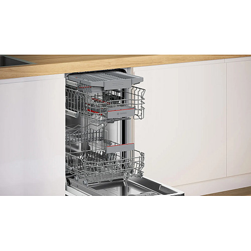 Посудомийна машина Bosch вбудована, 10компл., A+, 45см, дисплей, 3й кошик, білий