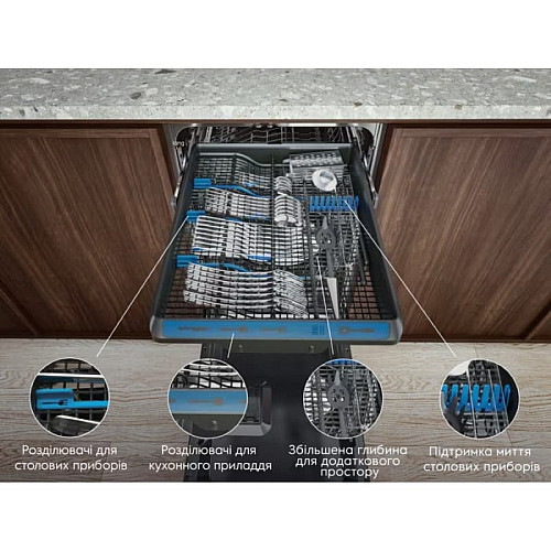 Посудомоечная машина Electrolux встроенная, 10компл., е, 45см, дисплей, инвертор, 3й корзина, черный