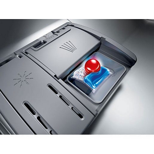 Посудомийна машина Bosch вбудована, 10компл., C, 45см, дисплей, 3й кошик, Zeolith, білий