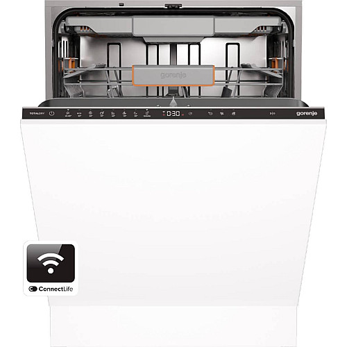 Посудомийна машина Gorenje вбудовувана, 16компл., A+++, 60см, інвертор,Wi-Fi, сенсорн.упр, 3и кошики, білий