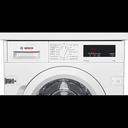 Пральна машина Bosch вбудовувана фронтальна, 8кг, 1200, C, 55см, дисплей, білий