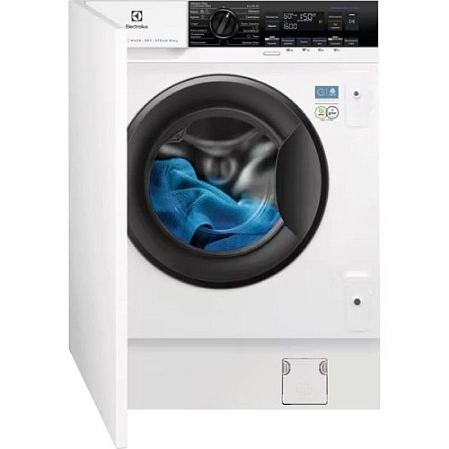 Стирально-сушильная машина Electrolux встроенная фронтальная, 8(4)кг, 1600, D, 54см, дисплей, пара, инвертор, белый