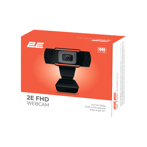 Вебкамера 2E FullHD, 20fps, auto focus, чорний