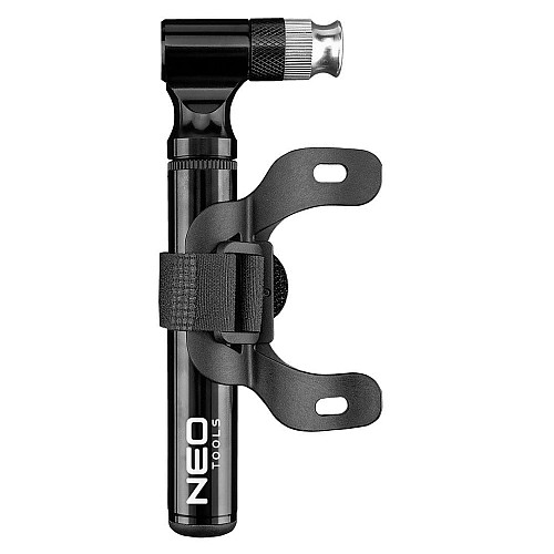 Насос велосипедный Neo Tools, с кронштейном для крепления к раме, 13.7см, 0.07кг.
