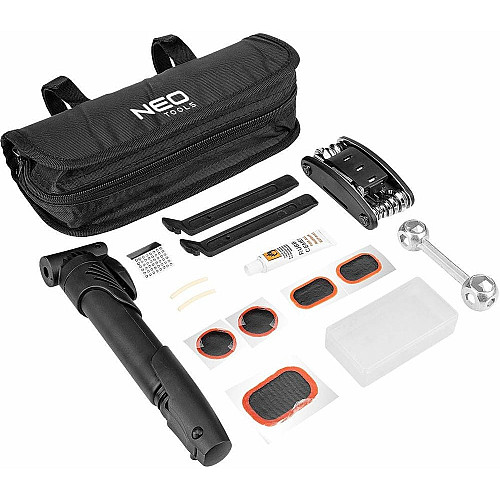Набор для ремонта велосипеда Neo Tools, сумка из полиэстера 1680D, 23x15x6см 15шт