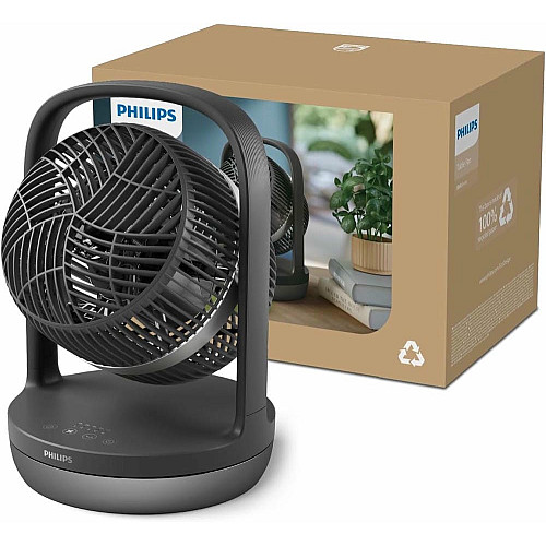 Вентилятор Philips настольный Series 3000, 22см, 27Вт, таймер, поворот 180, черный