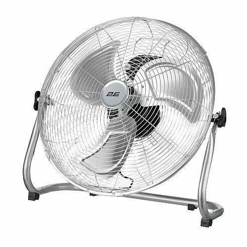 Напольный вентилятор 2E PowerWind 45C профессиональный, 45см, 100Вт, кнопки, двигатель медь 100%, серебряный