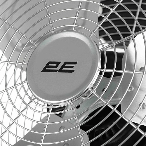 Напольный вентилятор 2E PowerWind 45C профессиональный, 45см, 100Вт, кнопки, двигатель медь 100%, серебряный