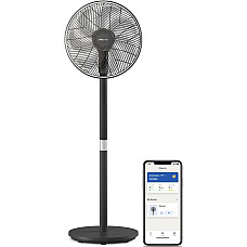 Вентилятор Philips підлоговий Series 3000, 40см, 48Вт, керування через смартфон, регулювання висоти, чорний
