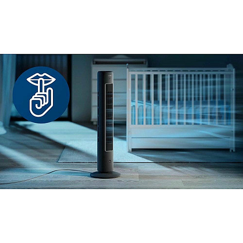 Вентилятор Philips колонний, 110см, 40Вт, пульт ДК, дисплей, графіт