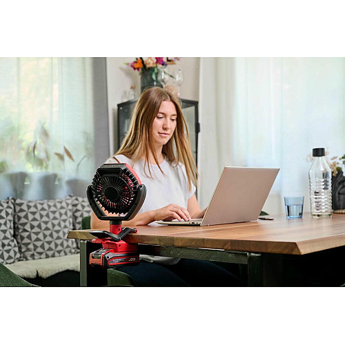 Вентилятор аккумуляторный Einhell GC-CF 18/110 Li - Solo, PXC, 18В D110мм 1500м3/ч 3 режима, 0.48кг без АКБ и ЗП