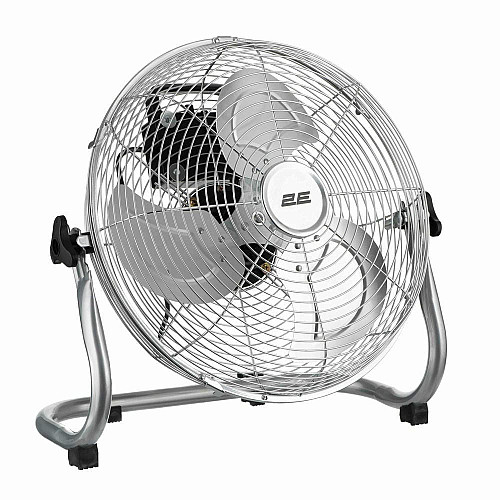 Вентилятор підлоговий 2E PowerWind 30C професійний, 30см, 60Вт, кнопки, двигун мідь 100%, срібний