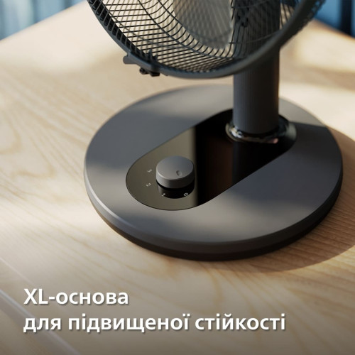 Вентилятор Philips настільний Series 1000, 35см, 35Вт, чорний
