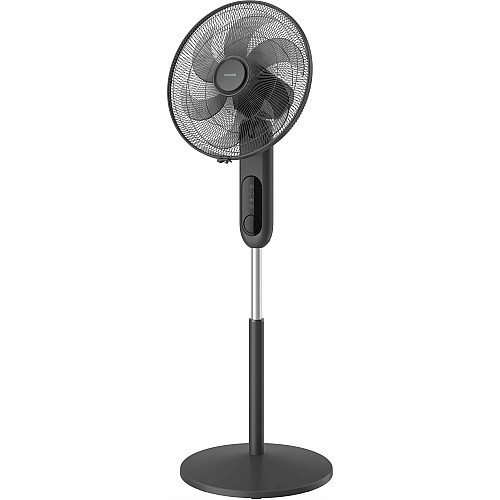 Вентилятор Philips напольный Series 1001, 45см, 47Вт, пульт ДУ, опора круглая, ароматерапия, черный