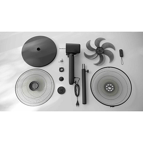 Вентилятор Philips напольный Series 1001, 45см, 47Вт, пульт ДУ, опора круглая, ароматерапия, черный