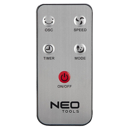 Напольный вентилятор Neo Tools NT02 профессиональный, 40см, 45Вт, опора круглая, двигатель медь 100%, пульт, черный