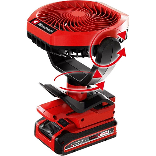Вентилятор аккумуляторный Einhell GC-CF 18/110 Li - Solo, PXC, 18В D110мм 1500м3/ч 3 режима, 0.48кг без АКБ и ЗП