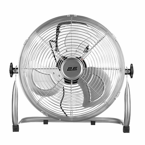 Вентилятор підлоговий 2E PowerWind 30C професійний, 30см, 60Вт, кнопки, двигун мідь 100%, срібний