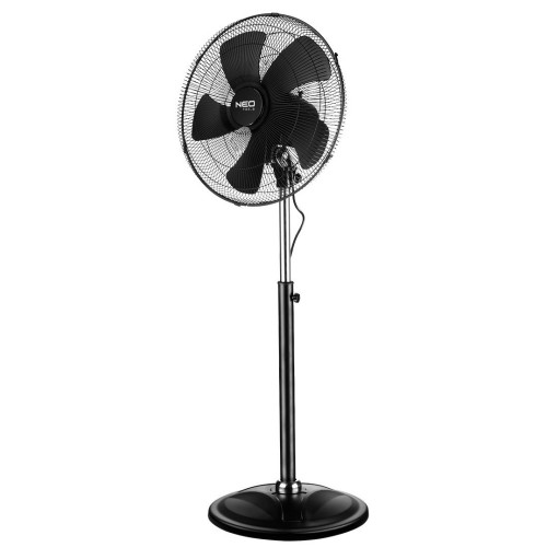 Вентилятор підлоговий Neo Tools NT03 професійний, 45см, 100Вт, опора кругла, двигун мідь 100%, чорний