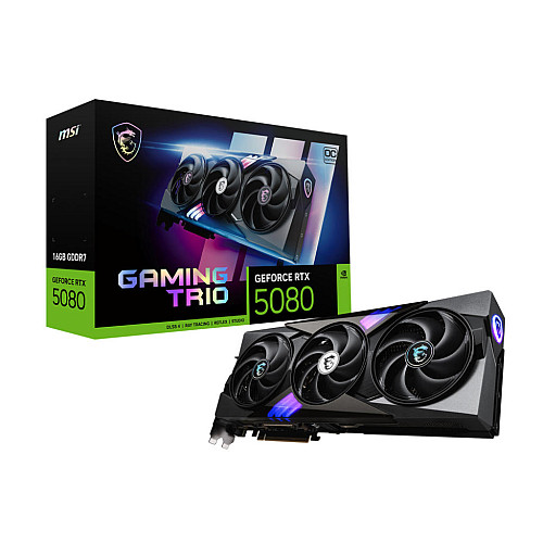 Відеокарта MSI GeForce RTX 5080 16GB GDDR7 GAMING TRIO OC