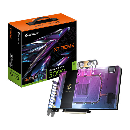 Відеокарта GIGABYTE GeForce RTX 5090 32GB GDDR7 AORUS EXTREME Waterforce WB під систему водного охолодження