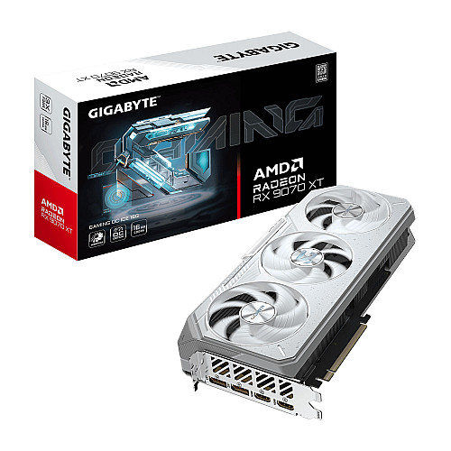 Відеокарта GIGABYTE Radeon RX 9070 XT 16GB GDDR6 GAMING OC ICE білий