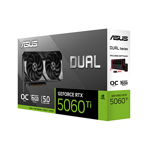Відеокарта ASUS GeForce RTX 5060 TI 16GB GDDR7 OC DUAL-RTX5060TI-O16G