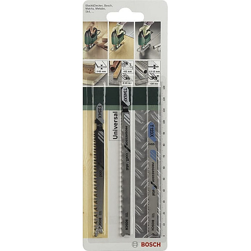 Полотно пильные для электролобзика Bosch по дереву и металлу, Progressor Wood and Metal, набор 3шт