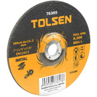 Диск шлифовальный Tolsen по металлу, 125х6.0х22.2мм