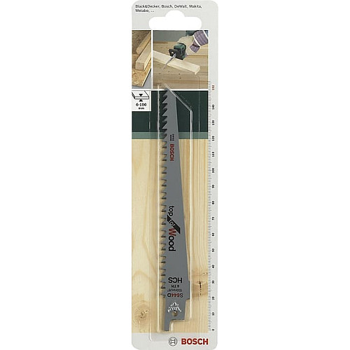 Полотно пилочное для сабельной пилы Bosch по дереву, S 644 D HCS, 6TPI, 2шт