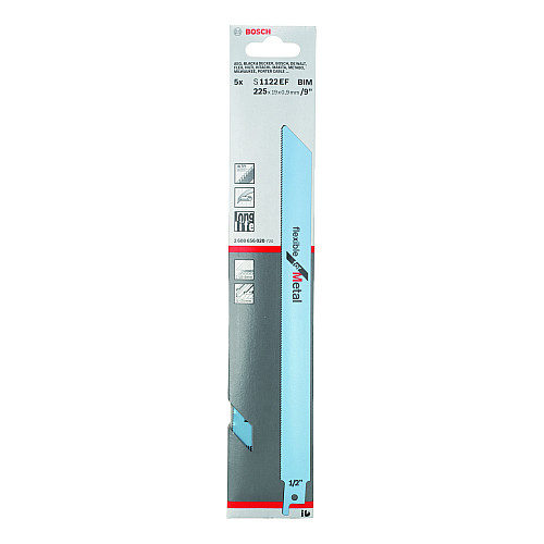 Полотно пилочное для сабельной пилы Bosch Professional по металлу, S 1122 EF, 18TPI, 5шт