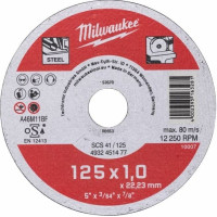 Диск відрізний Milwaukee по металу, 125х1х22.2мм