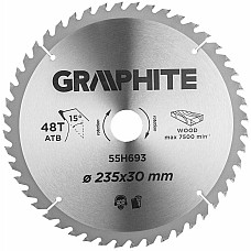 Диск пильний Graphite по дереву, 235х30мм, 48 зубів