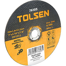 Диск відрізний Tolsen по металу, 125х1.0х22.2мм