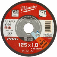 Диск відрізний Milwaukee по металу PRO+, 125х1х22.2мм