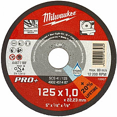 Диск відрізний Milwaukee по металу PRO+, 125х1х22.2мм